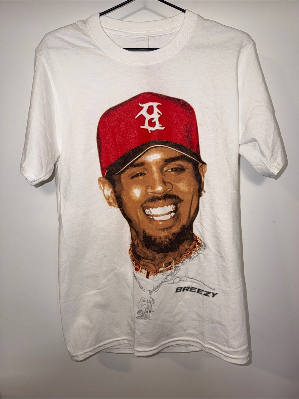 🔥🎤💨🎤🔥Chris Brown White Short-Sleeve Graphic Tee